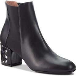 Botki POLLINI - SA21356G06TD100A Vit Nero/Fuc Arg. Czarne kozaki damskie Pollini, z materiału, bez obcasa. W wyprzedaży za 869.00 zł.