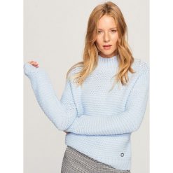 Sweter z grubym splotem - Niebieski. Niebieskie swetry damskie Reserved, ze splotem. Za 119.99 zł.