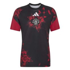 Koszulka przedmeczowa Manchesteru United 2026/27. Czarne koszulki sportowe męskie Adidas, l, bez wzorów, bez kołnierzyka, bez ramiączek, na fitness i siłownię, climacool (adidas). Za 300.00 zł.
