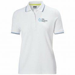 Damska koszulka polo Helly Hansen the ocean race. Białe koszulki sportowe damskie Helly Hansen, m, bez wzorów, bez kołnierzyka, bez ramiączek, żeglarskie. Za 323.00 zł.