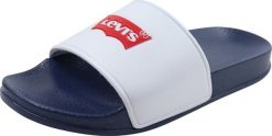 Levi`s Klapki damskie Levi's Pool biało-granatowe VPOL0187S-0122 38. Białe klapki damskie bez wzorów, sportowe, bez obcasa. Za 96.73 zł.