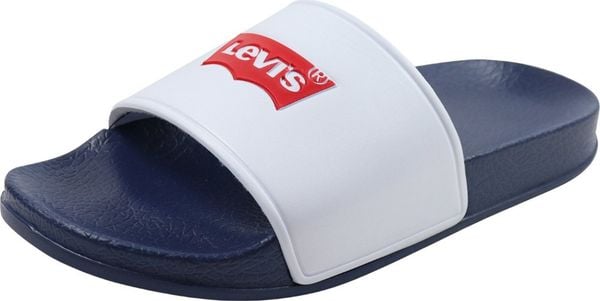 Levi`s Klapki damskie Levi's Pool biało-granatowe VPOL0187S-0122 38. Białe klapki damskie bez wzorów, sportowe, bez obcasa. Za 74.00 zł.