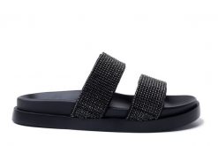 RIEKER Revolution W1451-00 black, klapki damskie. Czarne klapki damskie Rieker, bez wzorów, z kauczuku, bez obcasa. Za 223.93 zł.