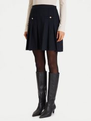 Morgan Spódnica plisowana 252-JLOUI.F Granatowy Regular Fit. Niebieskie spódnice damskie Morgan, bez wzorów, z wiskozy, plisowane. Za 329.99 zł.