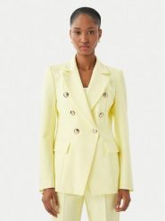 Maryley Marynarka 26EB139/43LE Żółty jasny Regular Fit. Żółte żakiety damskie Maryley, xs, bez wzorów, z syntetyku. Za 579.99 zł.