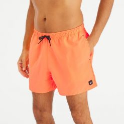 Spodenki surfingowe krótkie męskie Olaian 100 15" Hendaia Pockets. Brązowe kąpielówki męskie OLAIAN, l, bez wzorów, z materiału. Za 34.99 zł.