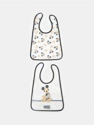 Śliniaki 2 pack Mickey Mouse - wielobarwny. Śliniaki dla dzieci Sinsay, bez wzorów. Za 12.99 zł.