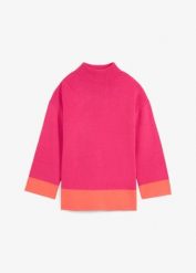 Sweter. Czerwone swetry damskie bonprix, bez wzorów, z dzianiny, bez kołnierzyka, bez ramiączek, bez kaptura. Za 117.99 zł.