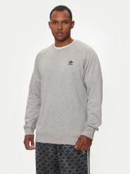 Adidas Bluza Trefoil Essentials IX7677 Szary Regular Fit. Szare bluzy męskie Adidas, m, bez wzorów, z bawełny, bez kaptura. Za 189.99 zł.