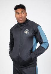 Devon Training Kurtka - Szary/Niebieski. Niebieskie kurtki męskie GORILLA WEAR, l, bez wzorów, z poliesteru, bez kaptura. Za 255.00 zł.