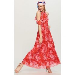 Sukienka maxi w kwiaty - Wielobarwn. Szare sukienki damskie Reserved, w kwiaty. Za 179.99 zł.