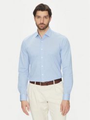 Michael Kors Koszula MD0MD91392 Błękitny Slim Fit. Niebieskie koszule męskie Michael Kors, m, bez wzorów, z bawełny, biznesowe, bez kołnierzyka, bez ramiączek. Za 439.99 zł.