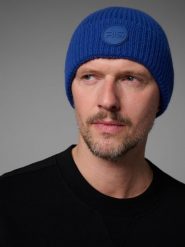 4F Czapka beanie wełniana 4F x Robert Lewandowski - granatowa L. Niebieskie czapki i kapelusze męskie 4f, na zimę, bez wzorów, z dzianiny, klasyczne. Za 99.99 zł.