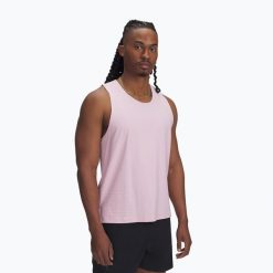 Tank top do biegania męski Under Armour Launch Elite Singlet. Czerwone t-shirty męskie Under Armour, m, bez wzorów, sportowe, bez kołnierzyka. Za 159.99 zł.
