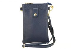 Listonoszka skórzana BARBERINI'S granatowa 963-41. Brązowe torebki shopper damskie Barberinis, bez wzorów, ze skóry, bez dodatków. Za 149.99 zł.