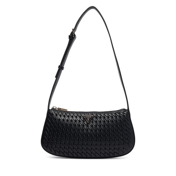Torebka Guess. Czarne torebki do ręki damskie Guess, z aplikacjami, klasyczne, bez dodatków. Za 550.99 zł.
