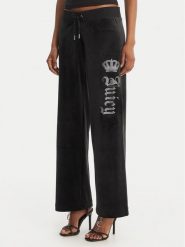 Juicy Couture Spodnie dresowe Gothic Crown JCBBJ126806 Czarny Straight Leg. Czarne spodnie dresowe damskie Juicy Couture, xs, bez wzorów, z dresówki. Za 322.99 zł.