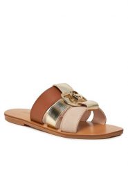 Liu Jo Klapki Saba 08 SA4119 PX488 Brązowy. Brązowe klapki damskie Liu Jo, bez wzorów, ze skóry, bez obcasa. Za 369.99 zł.