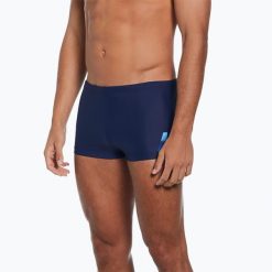 Bokserki pływackie męskie Nike Ocean Merge Square Leg. Niebieskie kąpielówki męskie Nike Swim, m, bez wzorów. Za 129.99 zł.