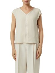 Comma Koszulka Kobiety beżowy, 38. Brązowe t-shirty damskie comma, bez wzorów, z tkaniny, eleganckie, bez kołnierzyka. Za 249.95 zł.