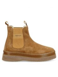Gant Sztyblety 31553102 Brązowy. Brązowe botki damskie GANT, ze skóry, bez obcasa, na płaskiej podeszwie, bez zapięcia. Za 579.99 zł.