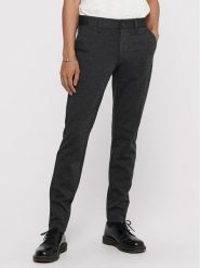 Only & Sons Chinosy Mark 22010209 Szary Slim Fit. Szare eleganckie spodnie męskie Only & Sons, m, bez wzorów, z syntetyku. Za 129.99 zł.