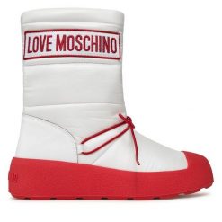 Śniegowce LOVE MOSCHINO. Białe śniegowce i trapery damskie Love Moschino. Za 1,769.00 zł.