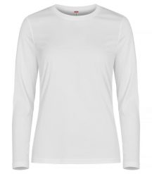 Clique Damska koszulka Active-T L/S z barwionej przędzy poliestrowej – White. Białe t-shirty damskie CLIQUE, l, bez wzorów, z dzianiny, bez kołnierzyka. Za 94.35 zł.