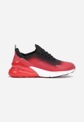 Czerwono-Czarne Buty Sportowe z Ozdobnym Sznurowaniem Anuna. Czerwone buty sportowe męskie Born2be, bez zapięcia. Za 99.99 zł.