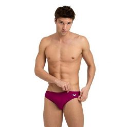 Kąpielówki męskie slipy Arena Santamarias. Fioletowe kąpielówki męskie Arena, m, bez wzorów, do pływania. Za 119.00 zł.