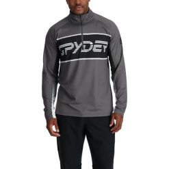 Bluza męska Spyder Paramount 1/2 Zip. Szare bluzy męskie Spyder, l, bez wzorów, z materiału, bez kaptura. W wyprzedaży za 374.85 zł.