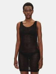 Guess Sukienka plażowa E5GK12 Z3N30 Czarny Bodycon Fit. Czarne sukienki damskie Guess, na plażę, m, z aplikacjami, z syntetyku, bez kołnierzyka, bez ramiączek, bodycon. Za 239.99 zł.