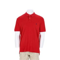 Second life - Polo Ralph Lauren koszulka męska z krótkim rękawem - Jak nowy. Czerwone koszulki polo męskie Ralph Lauren, l, bez wzorów, z tkaniny, bez kołnierzyka, bez ramiączek, na golfa. Za 127.76 zł.