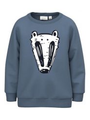 NAME IT Bluza 13219369 Niebieski Regular Fit. Niebieskie bluzy dla chłopców Name it, bez wzorów, z syntetyku, bez ramiączek, bez kaptura. Za 99.99 zł.