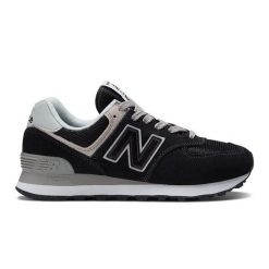 Buty New Balance sneakersy WL574EVB czarne. Czarne obuwie sportowe damskie bez wzorów, z gumy. Za 632.54 zł.