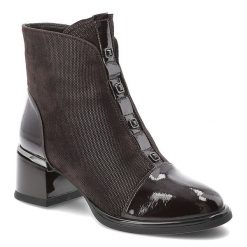 Bordowe Botki S.Barski Eleganckie Obuwie Damskie. Czerwone kozaki damskie S.BARSKI, z zamszu, bez obcasa, na obcasie. Za 382.99 zł.