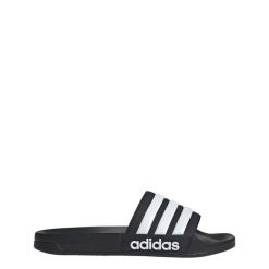 Adilette Shower Slides. Białe klapki damskie Adidas, bez wzorów, sportowe, bez obcasa. Za 119.00 zł.