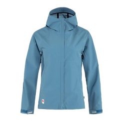 Kurtka przeciwdeszczowa damska Fjällräven HC Hydratic Trail. Niebieskie kurtki damskie Fjällräven, l, bez wzorów, bez kaptura. Za 1,129.00 zł.