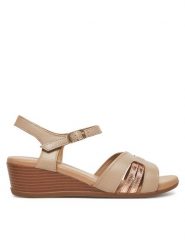 Lasocki Sandały WB-ELIA-02 Beżowy. Brązowe sandały damskie Lasocki, bez wzorów, ze skóry, bez obcasa, na koturnie, bez zapięcia. Za 159.99 zł.