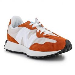 Buty do chodzenia męskie New Balance U327LF. Brązowe buty sportowe męskie New Balance, z materiału, bez zapięcia, trekkingowe. Za 698.00 zł.