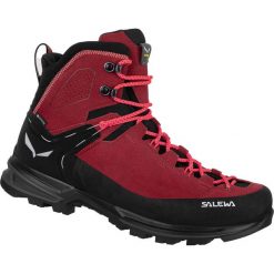 Buty trekkingowe damskie Salewa Mtn Trainer 2 Mid Gtx. Czerwone obuwie sportowe damskie Salewa, bez wzorów, z materiału, trekkingowe. Za 1,269.00 zł.