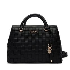 Torebka Guess. Czarne torebki do ręki damskie Guess, z aplikacjami, bez dodatków. Za 799.99 zł.
