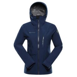 Kurtka damska trekkingowa wodoodporna Alpine Pro Zarra 2. Niebieskie kurtki damskie Alpine Pro, m, z aplikacjami, z hardshellu, bez kaptura. Za 899.00 zł.