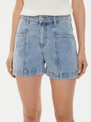 Morgan Szorty jeansowe 241-SHAMI Niebieski Straight Fit. Niebieskie szorty damskie Morgan, bez wzorów, z bawełny. Za 169.99 zł.