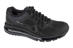 Buty sportowe Sneakersy chłopięce, Air Max 2013 GS. Czarne trampki i tenisówki chłopięce Nike, bez wzorów, z materiału, sportowe, przed kostkę, bez zapięcia. Za 499.99 zł.