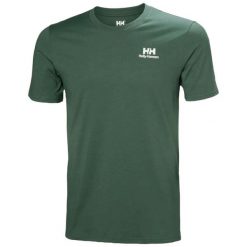 Koszulka męska Helly Hansen Nord Graphic. Zielone koszulki sportowe męskie Helly Hansen, l, bez wzorów, z tkaniny, bez kołnierzyka, bez ramiączek, na fitness i siłownię. Za 143.10 zł.