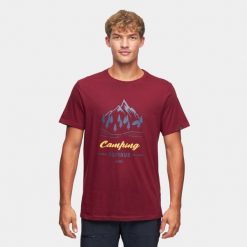Koszulka turystyczna męska Alpinus Polaris II. Czerwone koszulki sportowe męskie Alpinus, l, bez wzorów, bez kołnierzyka, bez ramiączek, trekkingowe. Za 89.00 zł.