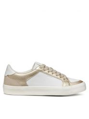Geox Sneakersy D Emmeleny D550UE 085NF C1327 Biały. Białe buty sportowe dziewczęce Geox, bez wzorów, ze skóry, bez zapięcia. Za 279.99 zł.