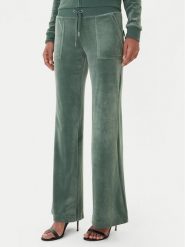 Juicy Couture Spodnie dresowe Layla JCSEBJ001 Zielony Flared Leg. Zielone spodnie dresowe damskie Juicy Couture, xxs, bez wzorów, z dresówki. Za 349.99 zł.