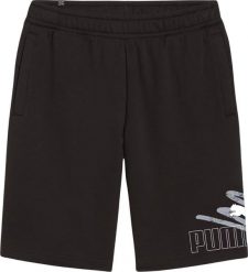 Puma Spodenki męskie Puma ESS Logo Lab Graphic Shorts 10 czarne 678989 01 L. Czarne krótkie spodenki sportowe męskie Puma, l, bez wzorów. Za 147.94 zł.